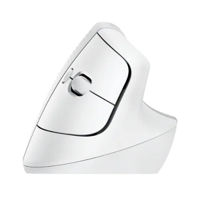 Безжична вертикална мишка Logitech Lift, Bluetooth, ергономична, бяло/пастелно сиво