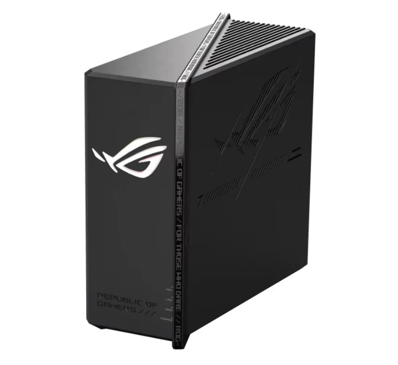 Рутер ASUS ROG Strix GS-BE18000 Tri-Band WiFi 7, 320MHz, 4096-QAM, 2.6GHz Quad-Core CPU, 256MB/2GB Flash/RAM, 8x 2.5G порта, AiProtection Pro, VPN Fusion, AiMesh