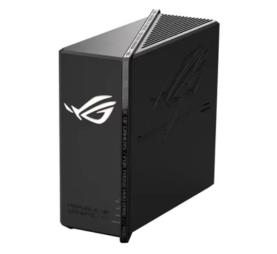 Рутер ASUS ROG Strix GS-BE18000 Tri-Band WiFi 7, 320MHz, 4096-QAM, 2.6GHz Quad-Core CPU, 256MB/2GB Flash/RAM, 8x 2.5G порта, AiProtection Pro, VPN Fusion, AiMesh