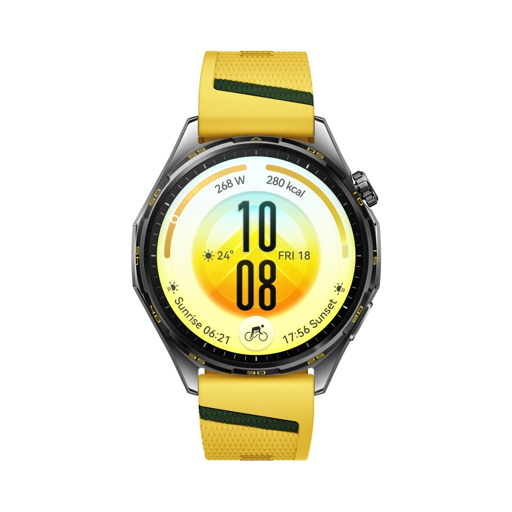 Смарт часовник HUAWEI Watch GT 7 Atum-B39FY, 1.47" дисплей, HarmonyOS 6.1, сив корпус, жълта каишка