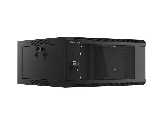 Lanberg rack cabinet 19" wall-mounted 4U 600 fast assembly (flat pack) black