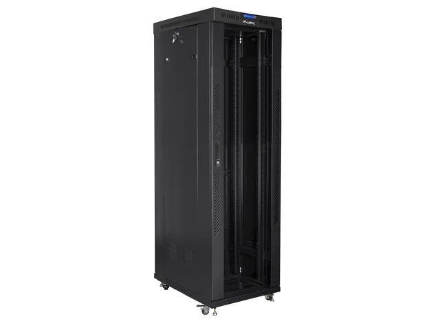 Lanberg rack cabinet 19" free-standing 42U/600x1000 (flat pack) with glass door lcd black v2