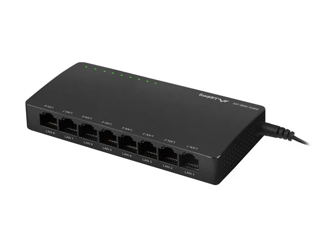 Суич LANBERG DSP2-1008-12V 8 порта 1Gb/s неуправляем, десктоп, 12V