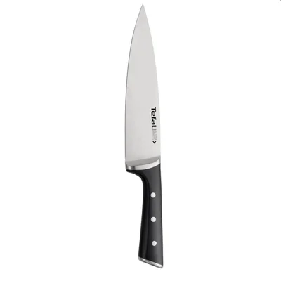 Готварски нож Tefal Ingenio Ice Force K2320214, 20 см, неръждаема стомана, черна дръжка