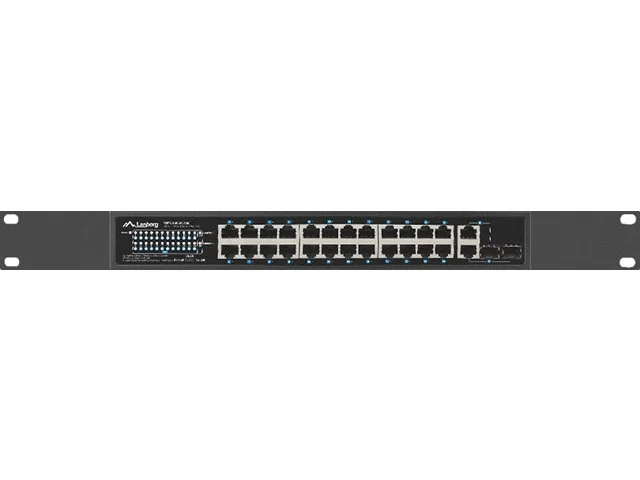 Мрежов суич Lanberg 24x 100BASE-T PoE+/2x SFP Rackmount Gigabit Ethernet 360W v2