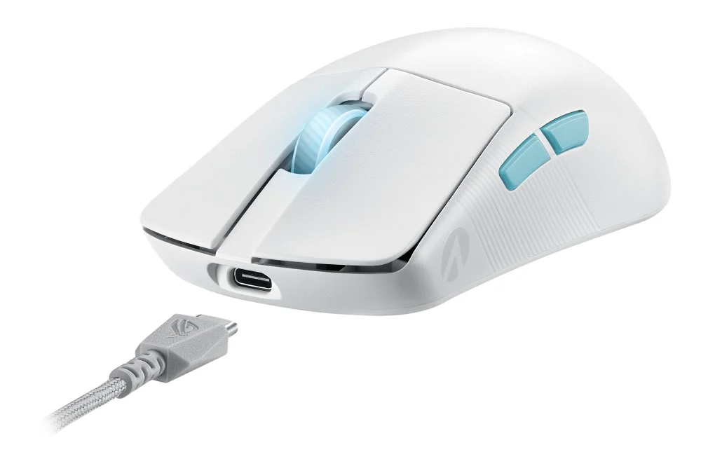 Геймърска мишка ASUS ROG Harpe Ace Aim Lab Edition 36 000 dpi, 5 бутона, бяла