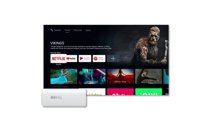 Android TV донгъл BenQ QS02, сертифициран, бял