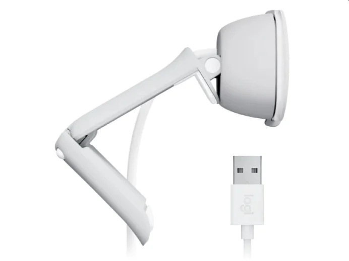 Уеб камера LOGITECH – Brio 100, Full HD, бяла