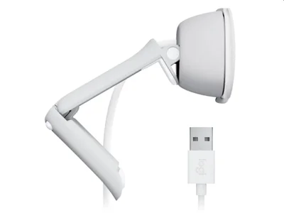 Уеб камера LOGITECH – Brio 100, Full HD, бяла