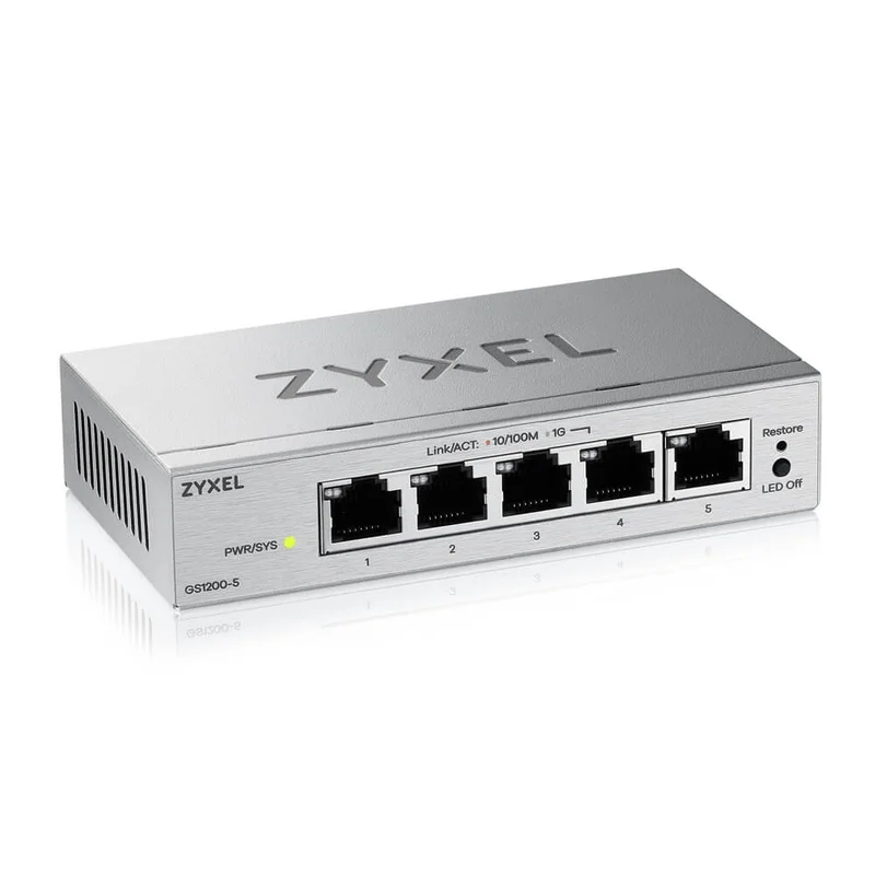 ZyXEL GS1200-5 v3, 5 Port Gigabit webmanaged Desktop Switch