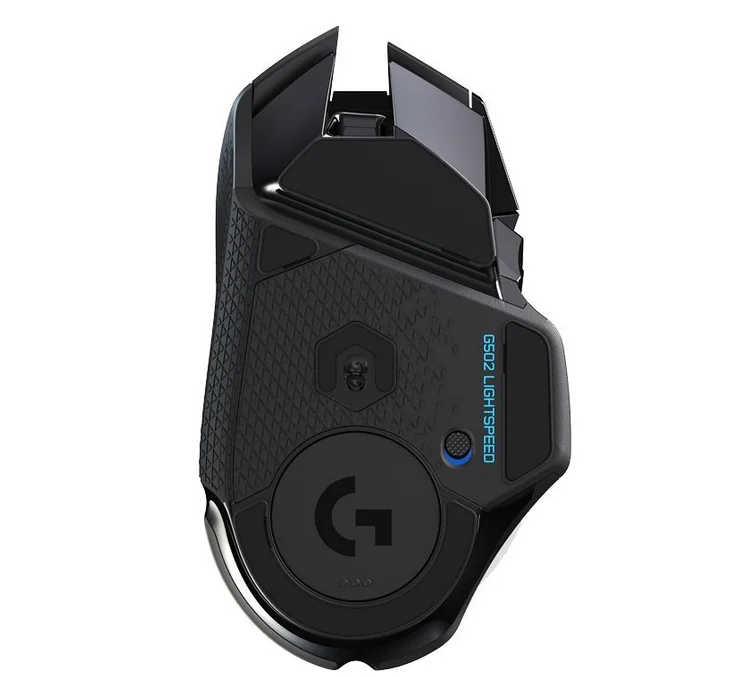 Logitech G502 Wireless Mouse, Lightsync RGB, Lightspeed Wireless, HERO 25K DPI Sensor, 400 IPS, 4x2g + 2x4g Optional Weights, 11 Programmable Buttons, 121g, Black
