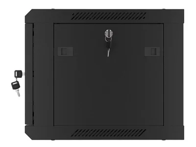 Lanberg rack cabinet 19" wall-mount 6U/600x450 for self-assembly with metal door black (flat pack)