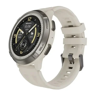 Смарт часовник HiFuture MIX3 Latte 1.43" AMOLED 466x466, Dual Core, Syntra AI, Bluetooth повиквания, 3ATM, компас, висотомер, True Heart Rate, SpO2, 10 дни живот на батерията, Бежов