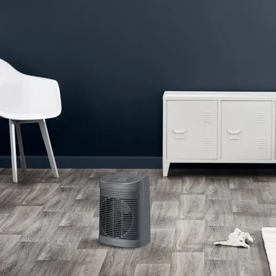 Вентилаторна печка Rowenta SO6511F2, 2200 W, 2 степени, с терморегулатор, с охлаждаща функция, с влагозащита, сив