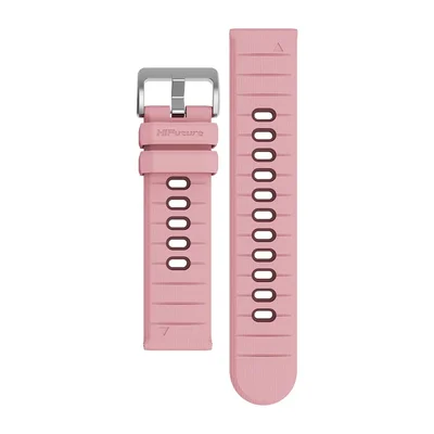 HiFuture Pilot-S Pink, Bio-Color Injection, Powder Metallurgy Stainless Steel Buckle, Solid Silicone, Unique Patterns, Fit Size: 22mm