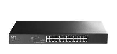 Cudy GS1024E 24-Port Gigabit Rackmount Light Managed Switch, 24 Gigabit RJ45 Ports, 19-inch Rack-mountable Steel Case