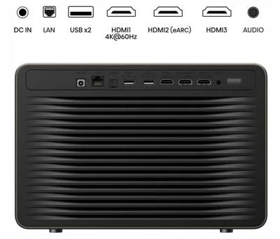 Hisense XR10 Laser Projector, 4K Ultra HD 3840x2160, 6000:1, 6000 lum, 60 Hz, 16:9, Throw ratio 0.84-2.0: 1, VIDAA U9,3 x HDMI, HDR, HDR 10, HDR 10+, DTS Virtual X, 2x8W+15W, Black