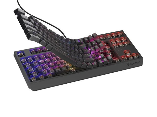 Геймърска клавиатура Genesis Thor 230 TKL RGB Outemu Brown Hot Swap, Черна