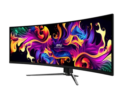 MSI MPG 491CQPX QD-OLED, 0.03ms, 240Hz, OLED, 5120 x 1440 (DQHD), 32:9, CURVE 1800R, G-Sync Compatible, HDR True Black 400, 450 nits, 99% DCI-P3, AR, DP(1.4a), 2xHDMI 2.1, 1xTypeC DP alt. w/PD (98W), USB Hub, Heigh Adj., VESA, Black, 10.6kg