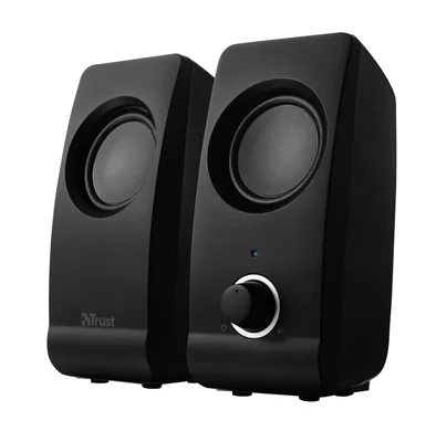 Тонколони TRUST Remo 2.0, 8W RMS, USB, 3.5 мм аудио жак, Черни