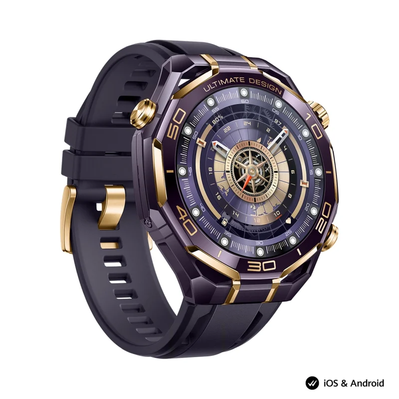 Huawei  Watch Ultimate Design Royal Gold, Long-B69, Purple ceramic bezel with 18K gold