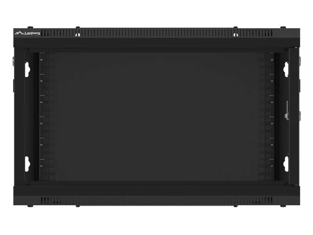 Lanberg rack cabinet 19" wall-mount 6U/600x600 for self-assembly with metal door black (flat pack)