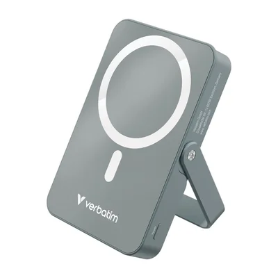 Външна батерия Verbatim Charge 'n' Go Magnetic Wireless Stand 10000mAh Сива