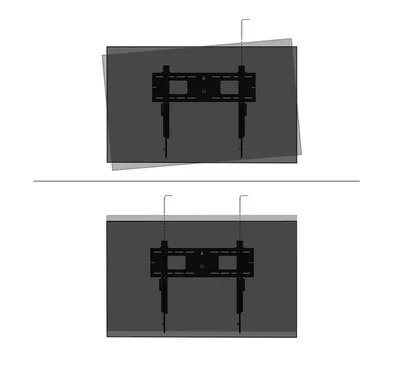 Neomounts Level-750 Heavy duty wall mount 42-86", max 125kg, fixed, lockable