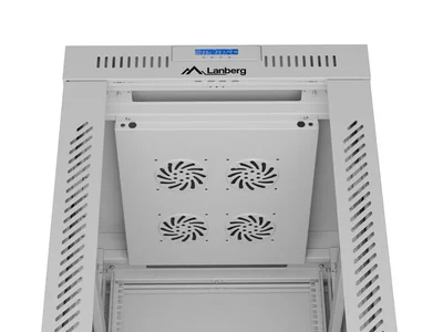 Lanberg rack cabinet 19" free-standing 42U/600x800 (flat pack) with glass door lcd grey v2