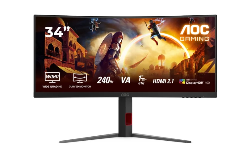 Монитор AOC – CU34G4Z, 34", 3440x1440, 240Hz, VA, Curved