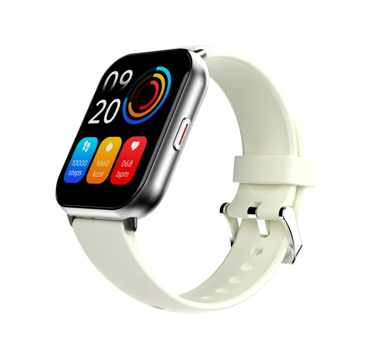 HiFuture Zone2 Silver, 1.96", 240?286, Bluetooth Call, IP68 Waterproof, 24/7 True Heart Rate & Blood Oxygen Sensor, Up to 7 days daily use, 100+ Sports Mode