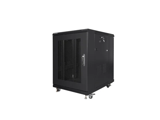 Lanberg rack cabinet 19" free-standing 15U/600x800 (flat pack) with mesh door black