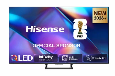 Hisense 65" A7S, 4K Ultra HD 3840x2160, QLED, HDR 10+, HLG, Dolby Vision, Dolby Atmos, Smart TV, Light Sensor, WiFi Direct, BT, Anyview Cast, 3xHDMI, 2xUSB, LAN, CI+, DVB-T2/C/S2, Black