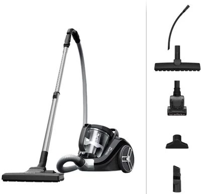 Rowenta RO4B75EA Compact Power XXL, Black, 900W, 2.5L, 75 dB, 2in1 crevice, parquet, upholstery, mini turbo, precizion flex crevice