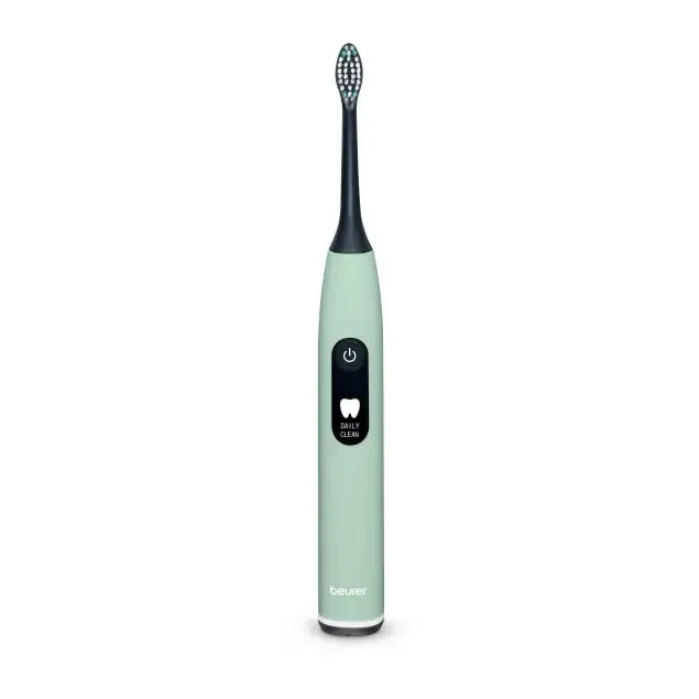 Beurer SC 50 peppermint Electric Sonic Toothbrush, up to 80,000 mov/min, 5 cleaning programs: Clean, Sensitive, Polish, Gum Care, Whiten, Pressure sensor , 2-min. timer, Incl. 2 toothbrush heads and magnetic charging plate, 22 days of battery life