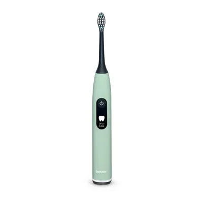 Beurer SC 50 peppermint Electric Sonic Toothbrush, up to 80,000 mov/min, 5 cleaning programs: Clean, Sensitive, Polish, Gum Care, Whiten, Pressure sensor , 2-min. timer, Incl. 2 toothbrush heads and magnetic charging plate, 22 days of battery life