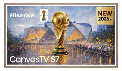 Hisense CanvasTV, 65",QLED 4K Ultra HD 3840x2160, 144hz, 4000:1, 400 nits, 16:9,VIDAA Smart OS,DTS Virtual X,HDR,HDR 10+,Dolby vision IQ, 2x10 W + 2x8 W,4 xHDMI,DVB-T2/T/C/S2/S, Black
