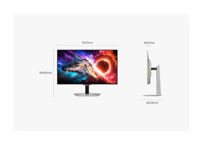 Samsung 32'' LS32HG800SU Odyssey OLED G8 4K 3840x2160 0.03ms 240Hz Glare Free DP 2.1 (UHBR20) & USB-C (98W) Silver + Logitech G102 Mouse, Lightsync RGB, 8000 DPI, 6 Programmable Buttons, Black