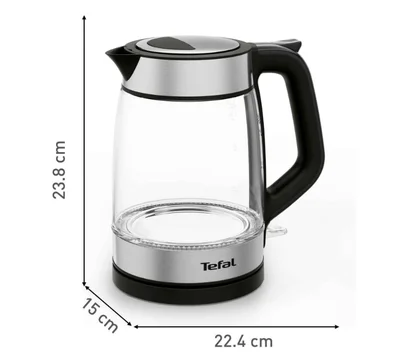Tefal KI605830 Ket Glass Ket 1.7L Blk Gamma Eu