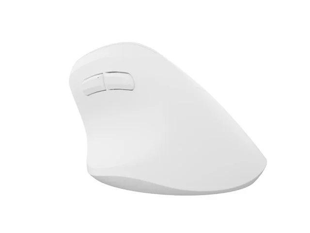 Мишка вертикална безжична Natec Crake 2, 2400 DPI, Bluetooth 5.2 + 2.4 GHz, бяла