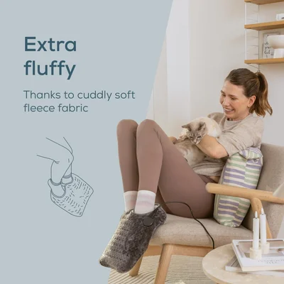 Електрическа грейка за крака Beurer – FW 30 Comfy Feet, 3 температурни степени, сива