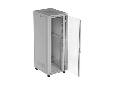 Lanberg Rack Cabinet 19" Free-Standing 47U/800X1000 (FlAT Pack) With Glass Door LCD Grey V2