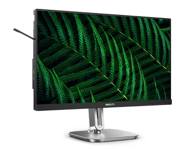 Монитор Philips 24B2G5200 23.8" IPS, Full HD, 100Hz, Adaptive-Sync, регулиране на височина, USB хъб, черен