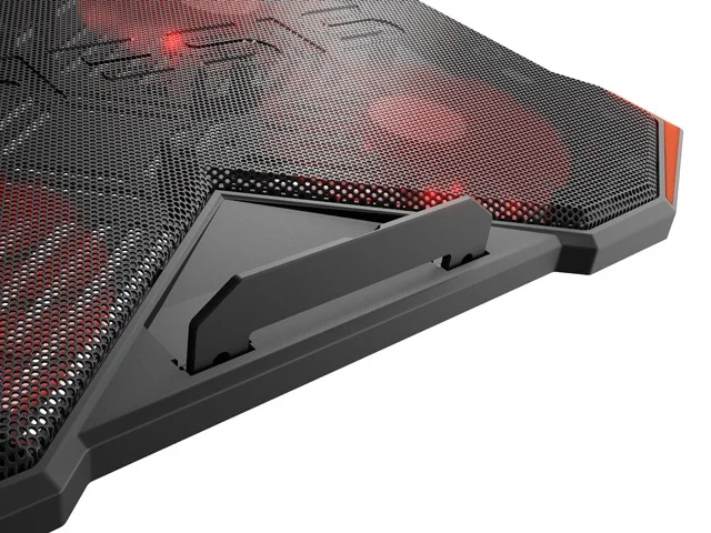 Охладителна подложка за лаптоп Genesis Oxid 260, 15.6"-17.3", 4 вентилатора, LED осветление, 2 USB порта