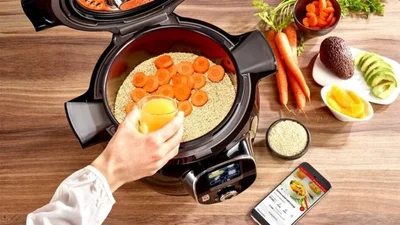 Мултикукър Tefal Cook4me Connect CY855830, 6L, 150 български рецепти, черен