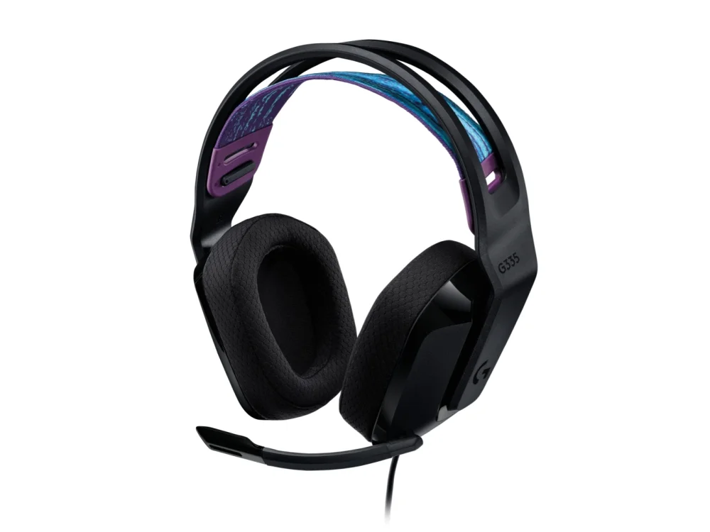 Logitech G335 Gaming Headset, PRO-G 40 mm Drivers, DTS Headphone:X 2.0 Surround, Blue Voice Microphone, 240 g, Black