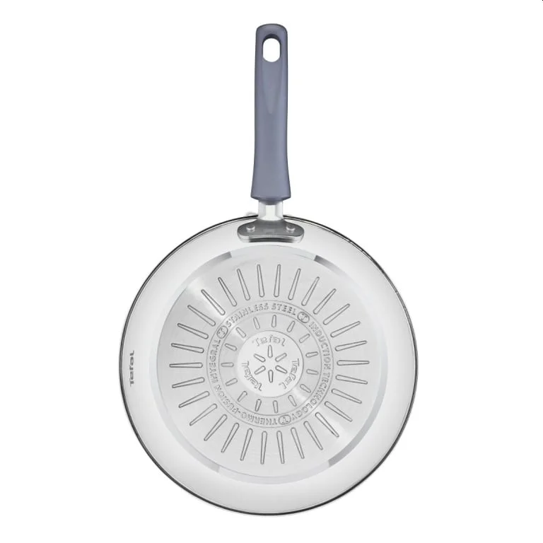 Грил тиган Tefal DAILY COOK G7314055 26 см, неръждаема стомана, незалепващо покритие, Thermo-Spot, Black & Silver