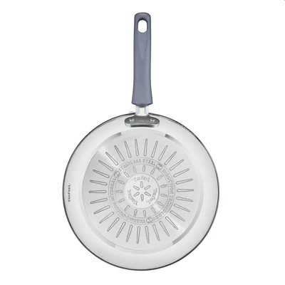 Грил тиган Tefal DAILY COOK G7314055 26 см, неръждаема стомана, незалепващо покритие, Thermo-Spot, Black & Silver