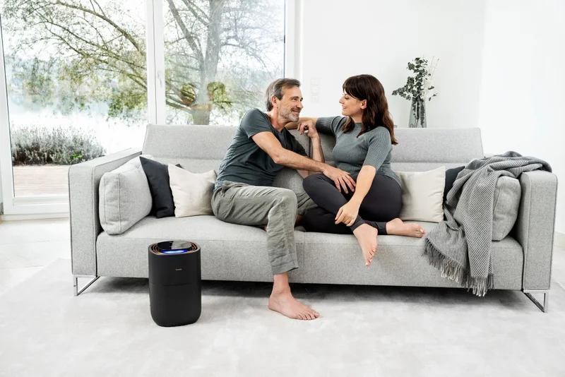 Beurer LB 300 plus Air humidifier- Natural cold evaporation technology, 3 fan speeds, up to 300 ml/h, up to 45 m2, WT 3l, Night mode and timer function