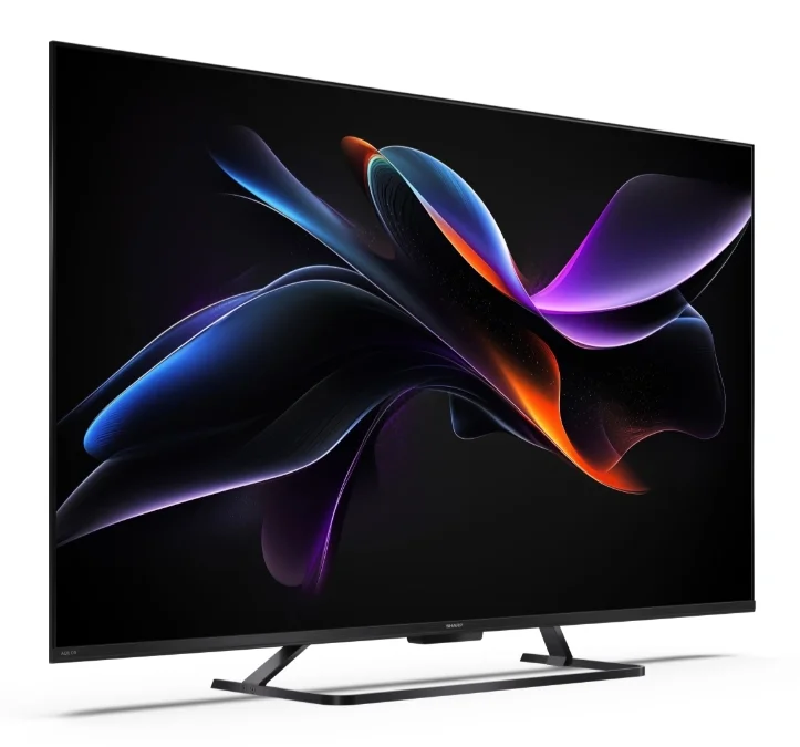 Sharp 50HR7265E, 50" QLED  GOOGLE TV, 4K 144Hz Quantum Dot 3840x2160 Frameless, AQUOS AI, DVB-T/T2/C/S/S2, Active Motion 1400, HDR10, Dolby Atmos, Dolby Vision, DTS:X, Google Assistant, HDMI eARC, Mini Composite/CVBS + Audio input, USB, Wi-Fi, Bluetooth,